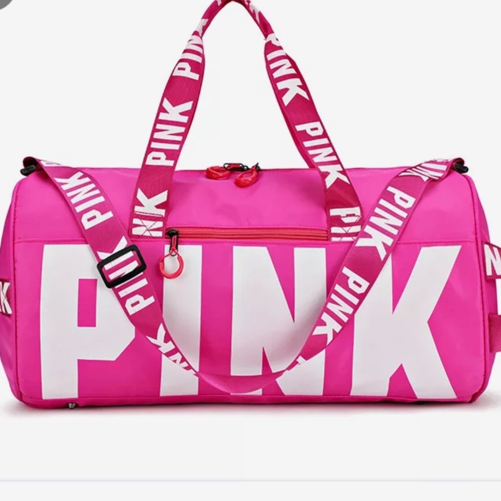 Pink gym bag